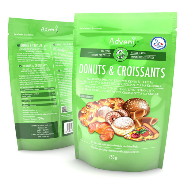 Bezlepková směs pro přípravu kynutého těsta DONUTS & CROISSANTS 750 g